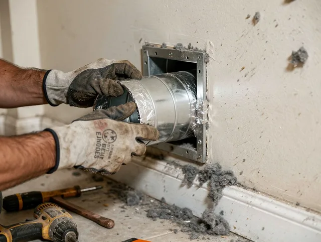 Professional dryer vent repair and installation by Manhattan Beach Dryer Vent Cleaning in Manhattan Beach